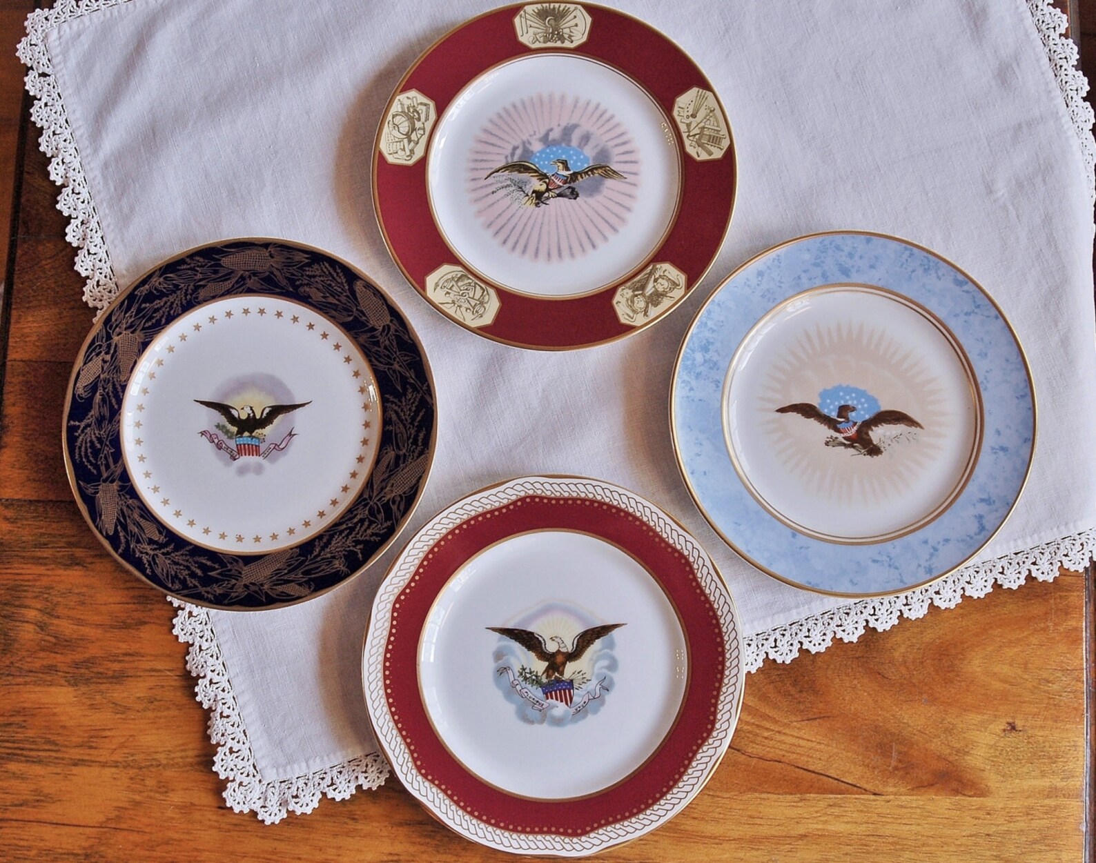 Set 4 White House Dessert Collection Plates Woodmere China Etsy