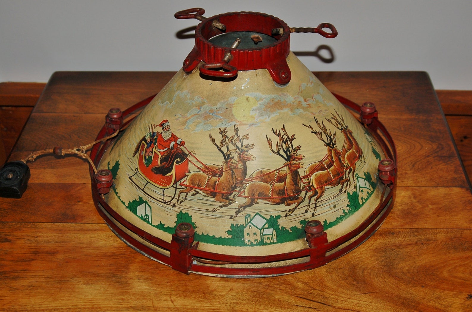 NOMA Christmas Tree Stand Collectible Lithographed Tin Metal Etsy