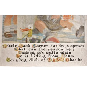 1923 Jello Advertisement, Jell-O Little Jack Horner, Nursery Child's Room Art by Linn Ball, Fairbanks Gold Dust Washing Powder Ad image 3