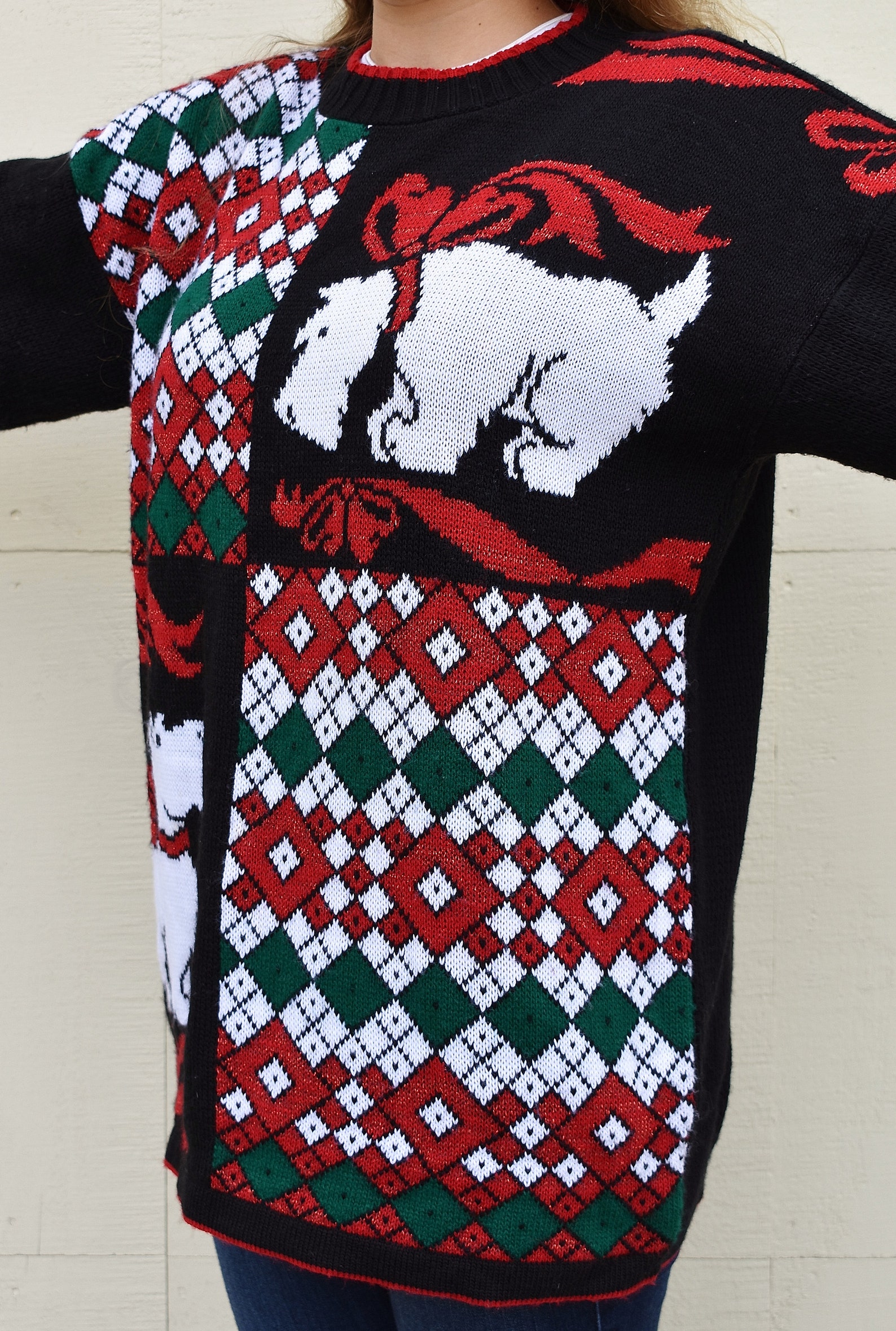 Vintage Scottie Dog Christmas Sweater Unisex Not so Ugly Etsy