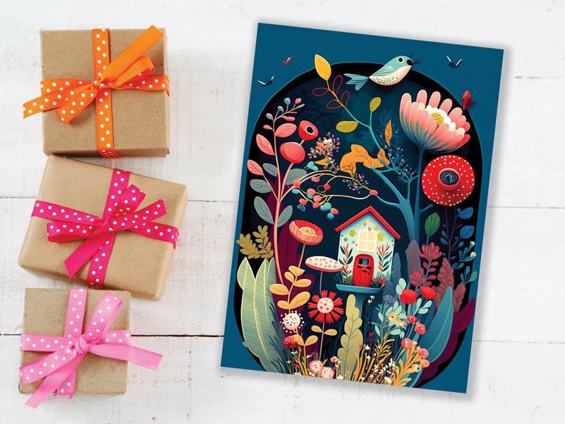 Nature Notelets Moving Greeting Card New House Congrats Housewarming Residence Home ...