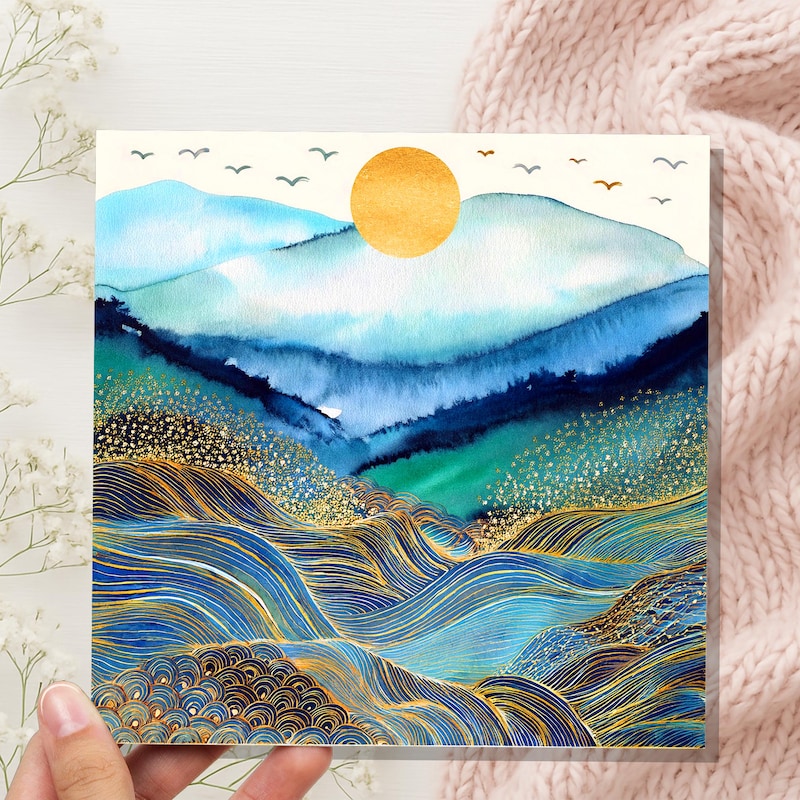 Watercolor Abstract Cards - Etsy