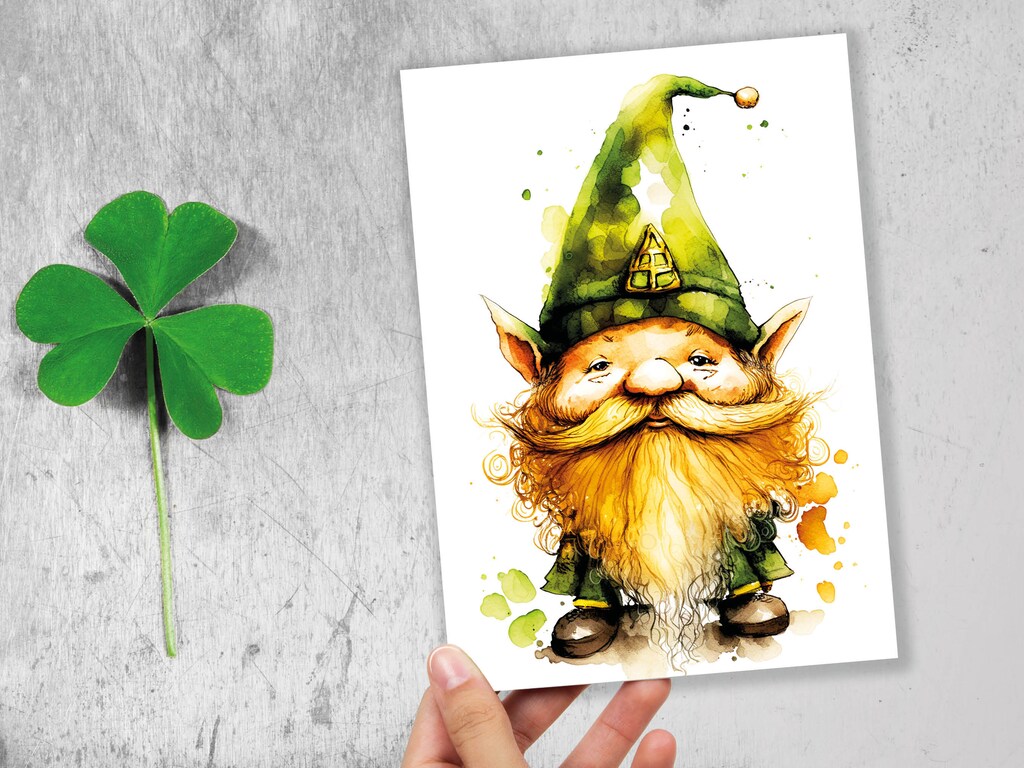 Carta Regalo San Patrizio Reversibile - Lucky Truck E Quadrifogli - Rotolo 43,2 Cm X 10 M - Verde