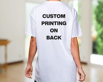 Print on Back Add-on für T-shirts