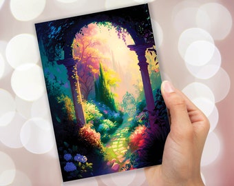 Safe Travels Card Mediterranean Garden Honeymoon Emigrating Wanderlust Retirement Moving Abroad New Life Adventures Gap Year Greeting Cards