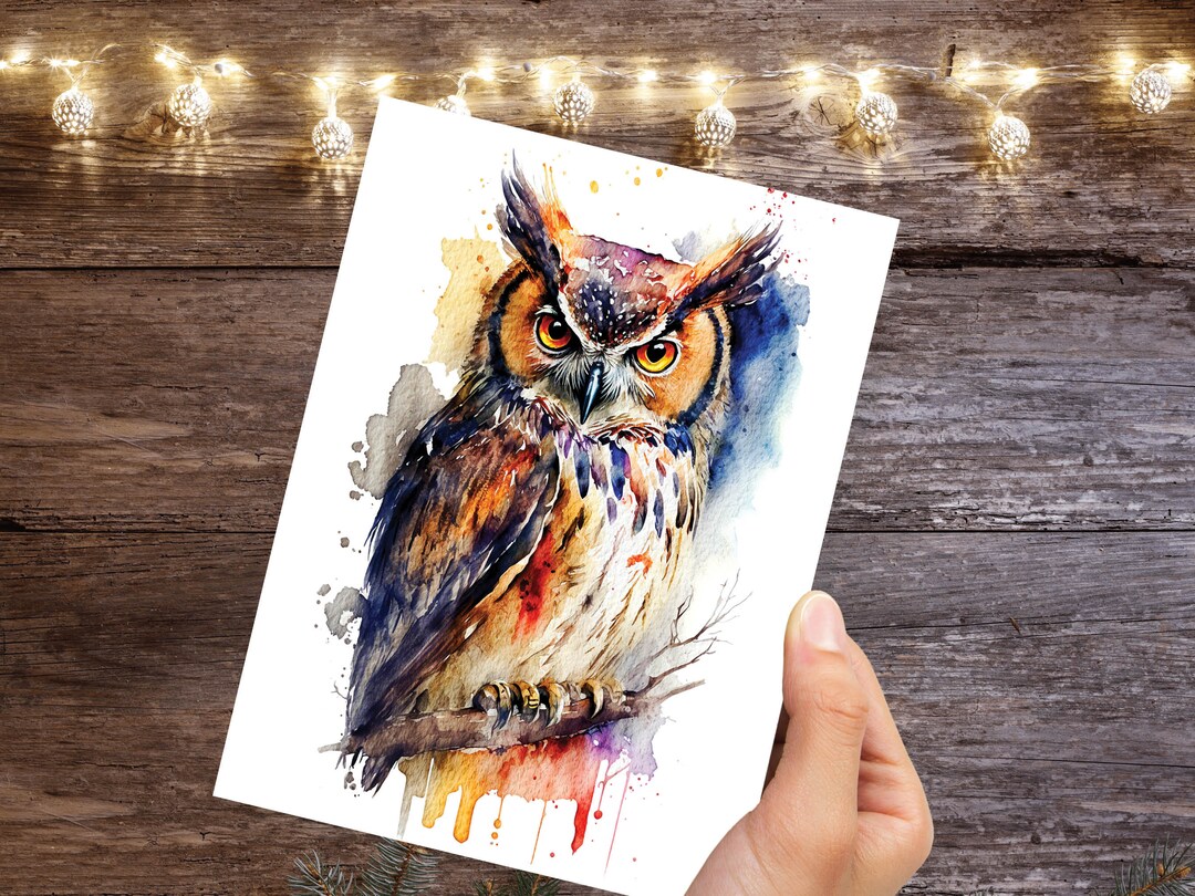 Owl Good Luck Card Birthday Graduation Well Done Exams School Leaving