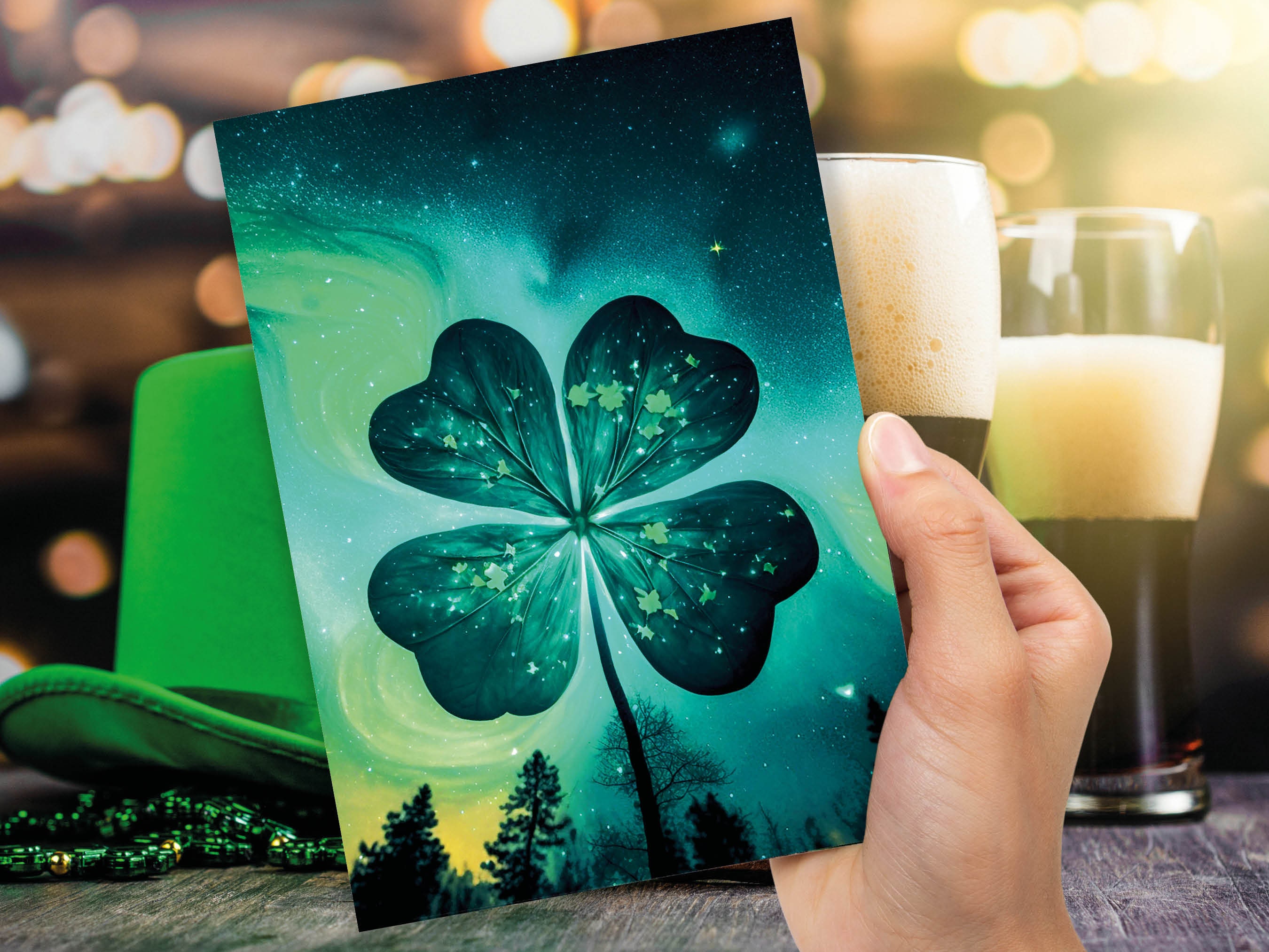 St. Patrick's Day Grußkarte Mit Kleeblatt – Hochwertige Karte Von Regal Publishing (17,8 X 12,7 Cm)