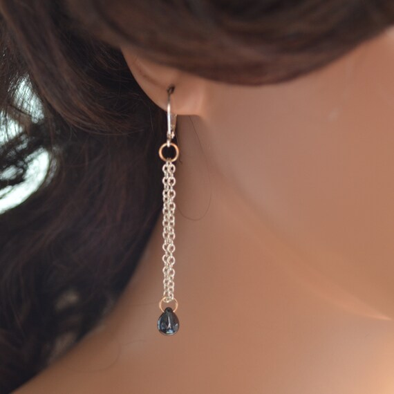 Small black metal earrings clearance