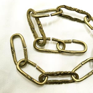 20&quot; VINTAGE 60&#39;s Chandelier Brass Chain Mid Weight  Lighting Parts Accessories  SS -2
