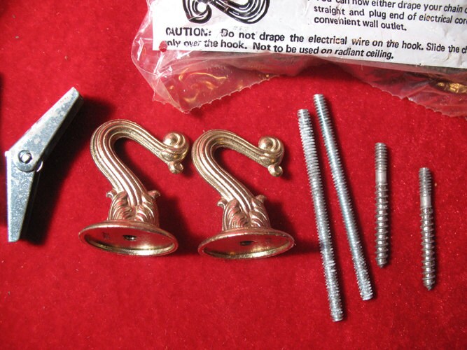 CHANDELIER SWAG KIT Packet Choose Brass Or Silver Lighting Parts