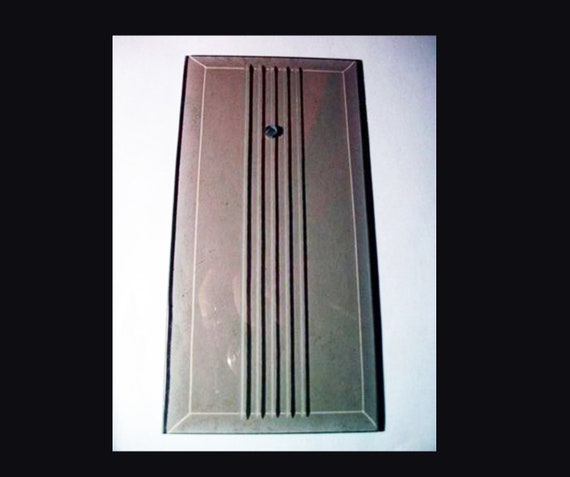 Vintage, 8" RECTANGLE Smoke Beveled Black Stripe Chandelier GLASS Panel, 10  DOLLARS Each Panel