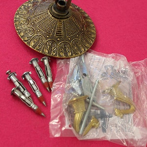SWAG KIT /Brass Ceiling CANOPY With Hardware Ceiling Kit,  4 3/8&quot;  Ornate Vintage Antique Brass, Lighting Accessories, Chandeliers Lighting,