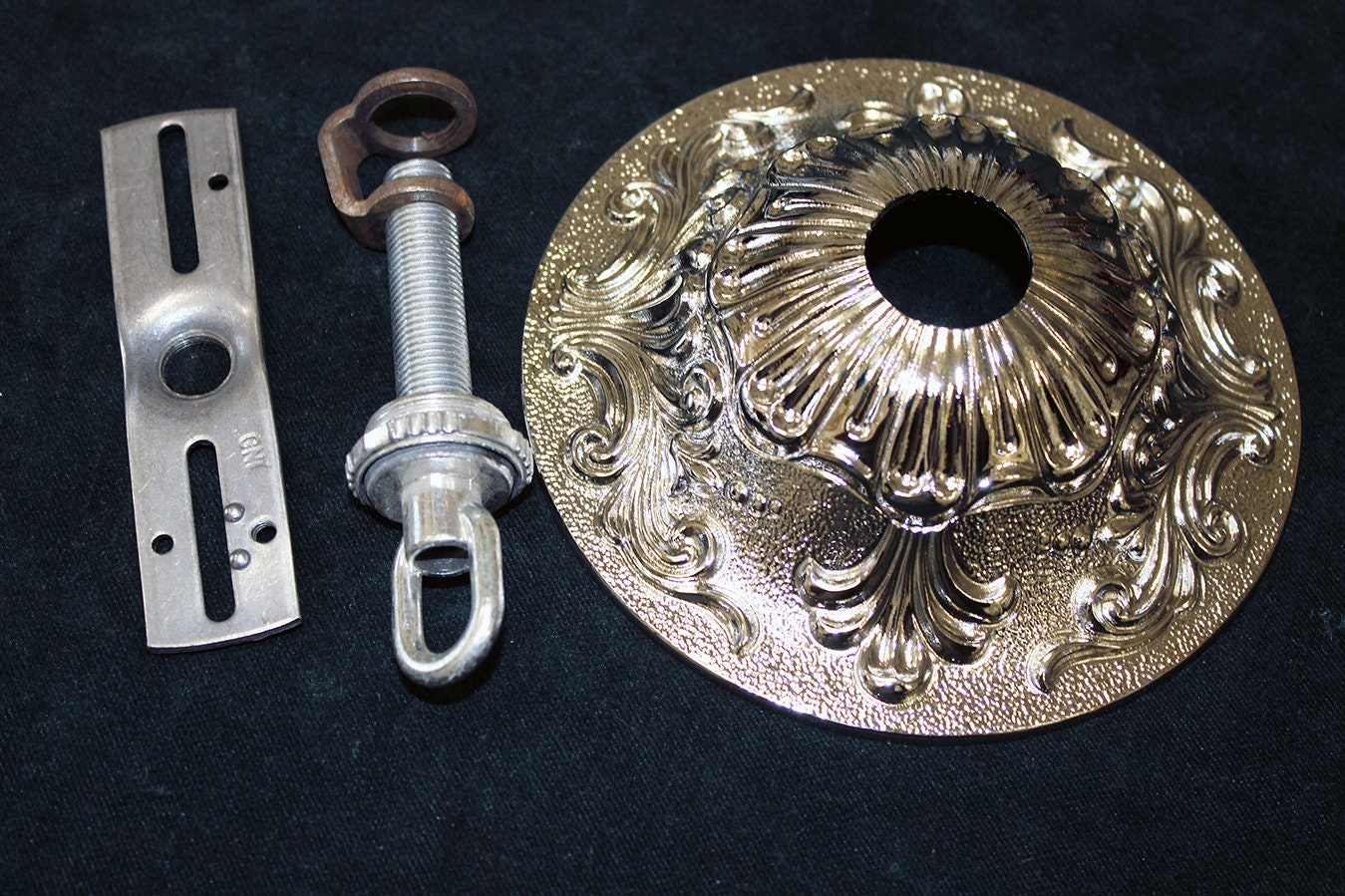 特注‼️ ステンレス　シャンデリア Silver CEILING CANOPY & KIT, Brass, 5 1/2