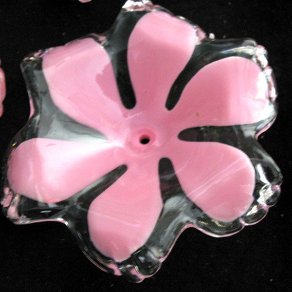 Vintage Pink Lucite FLOWER 4 1/2 " Bobeshes ~ 3 DOLLARS EACH Bobeche ~ Chandelier Lamp Lighting Parts Accessories ~ Arts & Crafts Suppliesw