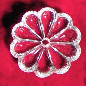1 1/2&quot;  VIintage CRYSTAL Prism Chandelier ROSETTE -CLEAR -- Made in Czech.  ~ 4 Dollars Each
