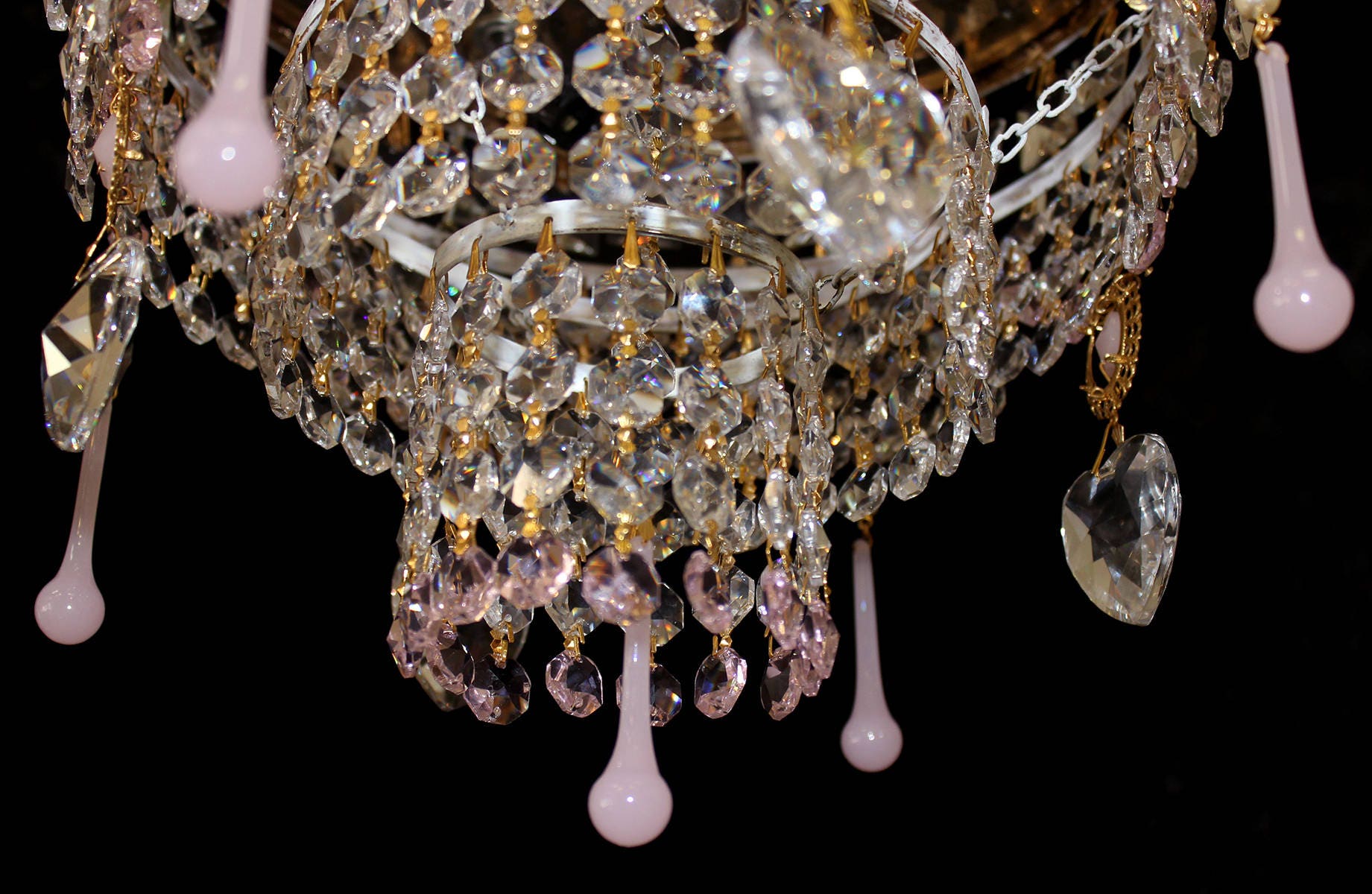 Chandeliers Lighting 10 X 11 Vintage Flush White Washed Brass 1