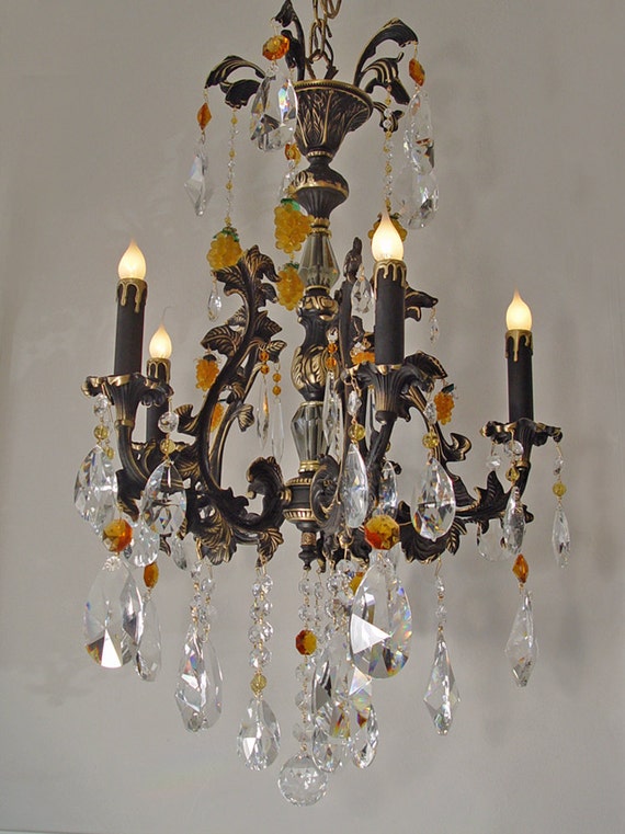 21 X 32 Black And Gold Crystal Chandelier - Gold And Black Crystal Chandelier 21 X 32 Black And Gold Crystal Chandelier - Gold And Black Crystal Chandelier