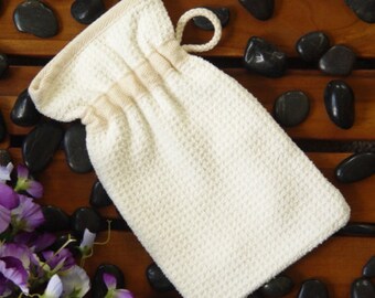 Exfoliating Bath Mitt Glove - Anti-Aging Micro Dermabrasion and Exfoliation Mitt Made of DermaSPA's Exclusive Waffle Weave Material