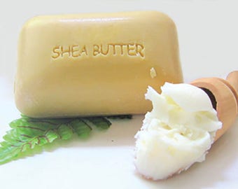 Shea Butter Soap - Cold process Soap - Soothes Dry Skin - With Shea Butter, Cocoa Butter, Mango Butter- 3 Bar PACK