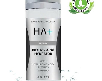 EnchantedWaters HA+ Rejuvenating Hydrator with Hyaluronic Acid, Peptides, Vitamins - Deeply moisturizing serum provides 8 hours of hydration