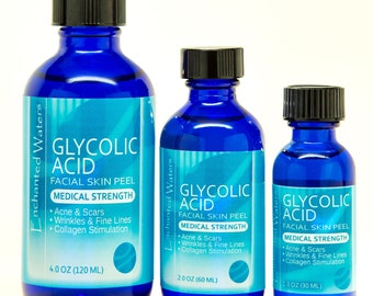 GLYCOLIC ACID Chemical Peel Kit – Revitalize Your Skin - Natural Exfoliating Treatment - An Alpha Hydroxy Acid