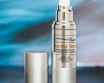 High Potency Vitamin C Serum 30% with Hyaluronic Acid, Ferulic Acid, and Vitamin E - Enchanted Waters Radiance Booster