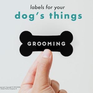 WATERPROOF Modern Dog Pet Home Organization Labels