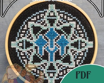 Final Fantasy XIV Sage Sigil counted cross stitch digital pattern