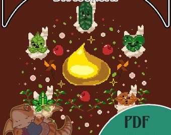 Korok Wreath counted cross stitch digital pattern