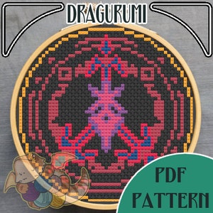 Final Fantasy XIV Dark Knight counted cross stitch digital pattern
