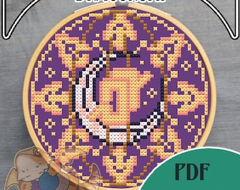 Final Fantasy XIV Astrologian Sigil counted cross stitch digital pattern