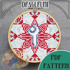 Final Fantasy XIV White Mage counted cross stitch digital pattern