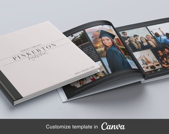 Canva Template | Abitur Erinnerungsbuch | DIY Canva Fotobuch | Digitale Jahrbuch Vorlage