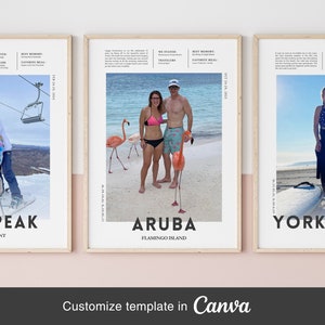 Canva Vorlage | Individuelles Reise Poster | DIY Leinwand Poster | Digitaler Download |  Druckbares Dekor | DIY Reise PosterVintage Reise Wandkunst