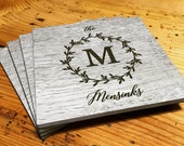 Personalized Coaster Set of 4, custom coaster, wedding gift, housewarming, engraved coaster, restaurant supply, anniversary gift, home decor