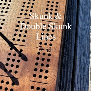Handmade Personalized Black Walnut Cribbage Board with Metal Pegs image 7