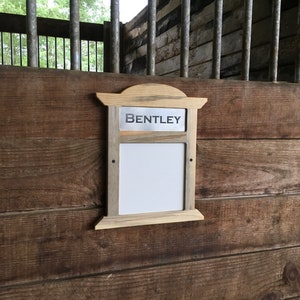 Horse Stall Sign, Equine Name Plaque, Horse Barn Sign, Stable Decor, Horse Name Plate, Chalkboard or Dry Erase Board, Feeding Instructions image 1