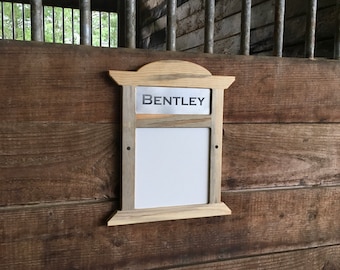 Horse Stall Sign, Equine Name Plaque, Horse Barn Sign, Stable Decor, Horse Name Plate, Chalkboard or Dry Erase Board, Feeding Instructions