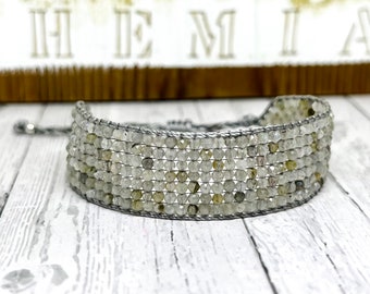 LABRADORIT sparkling bracelet beaded bracelet gemstone