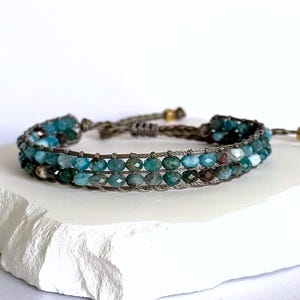 APATITE sparkling bracelet pearl bracelet gemstone ~ summer bracelet