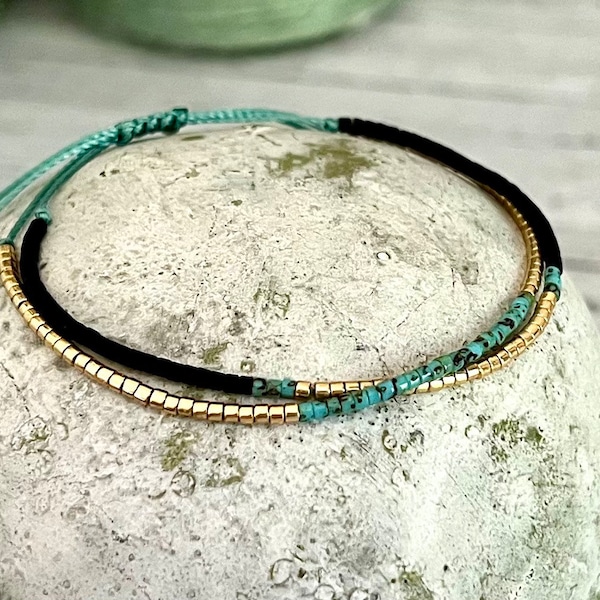 Bracelet Perles Miyuki - Doré Et Argenté - Création Ateliersdisa - Neuf Avec étiquette