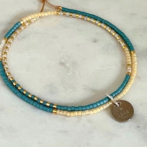Bracelet made of Miyuki beads, minimalist pearl bracelet