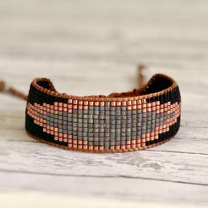 DARK bracelet made of Japanese Miyuki glass beads