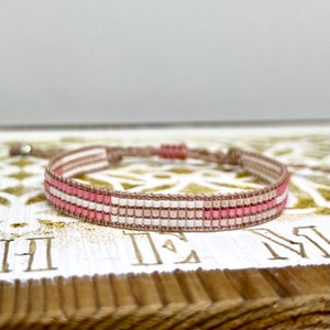 Armband aus japanischen Miyuki delica Perlen, handgewebt Bild 1