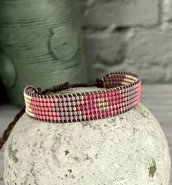 Japanese glass bead bracelet top