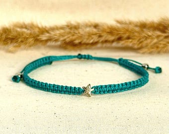 Bracelet Armcandy Macrame - petrol - friendship bracelet star