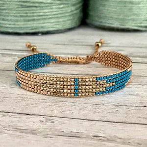 METALLIC CAPRI BLUE Miyuki bracelet Miyuki bracelet