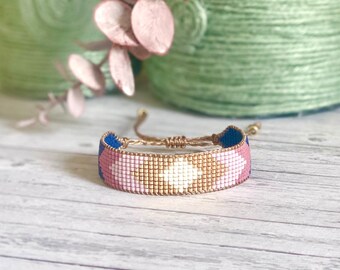 HYDRANGEA RHOMBUS bracelet Miyuki delica Armcandy