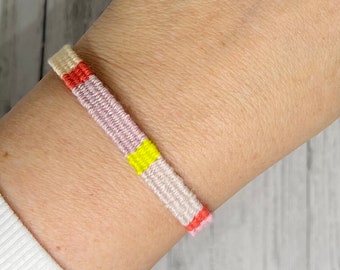 Gewebtes Armband aus Leinen