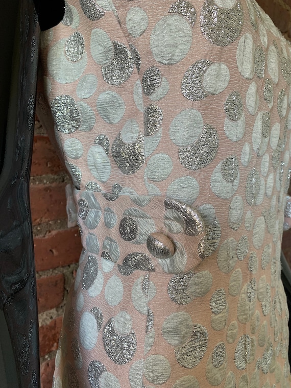 60s Brocade Sleeveless Dress - image 5